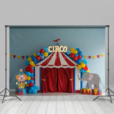 Aperturee - Aperturee Clown Elephant Circo Circus Cake Smash Photo Backdrop
